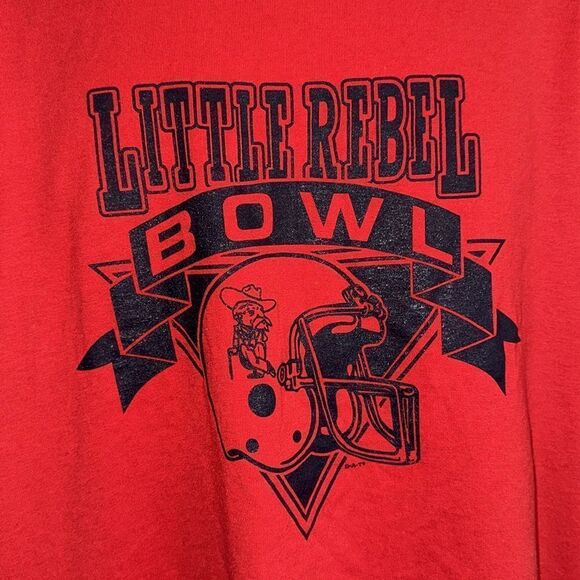 Vintage Ole Miss Little Rebel Bowl red cotton/polyester short sleeve T-shirt - Picture 2 of 8